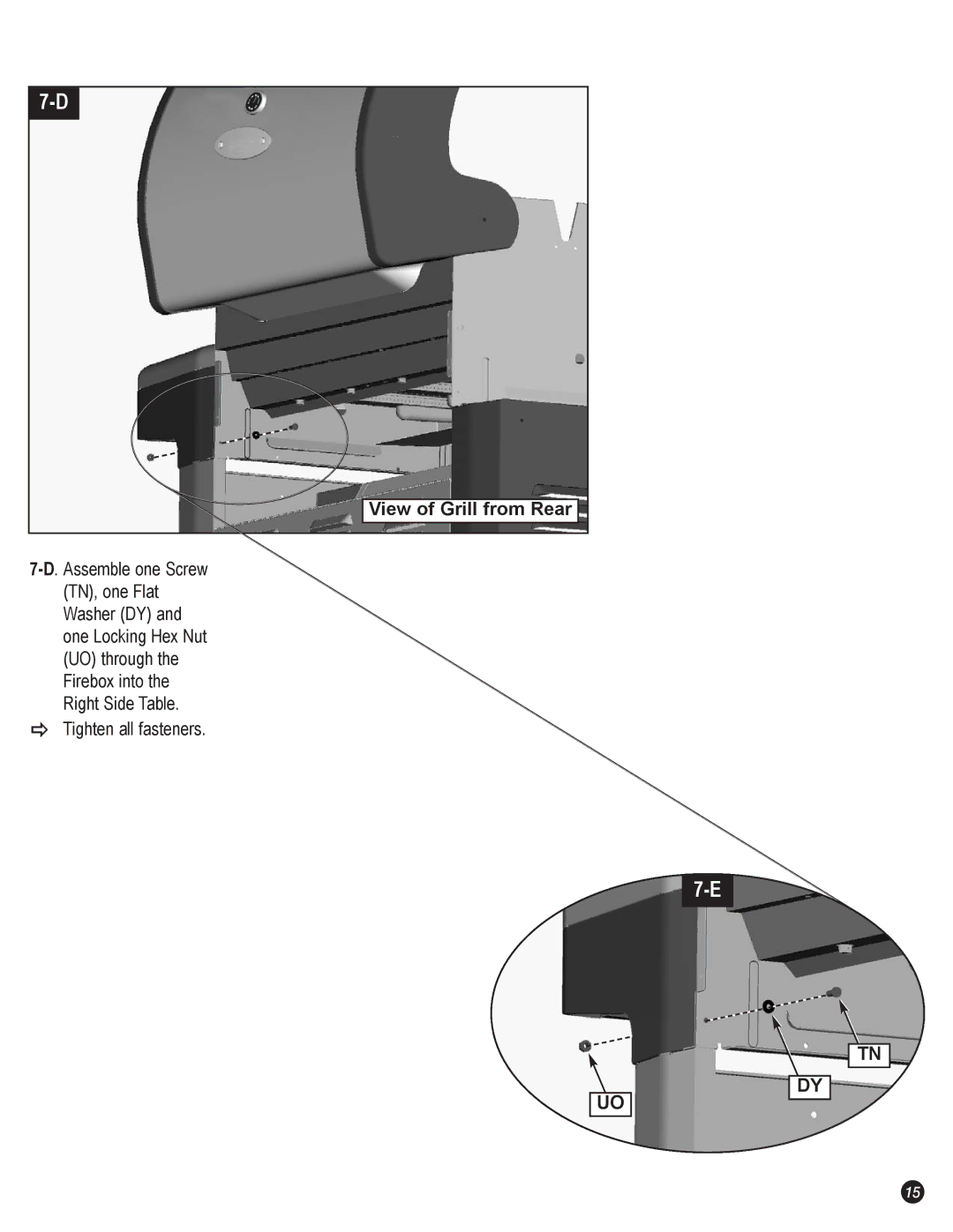 Coleman 5400 LP manual View of Grill from Rear 