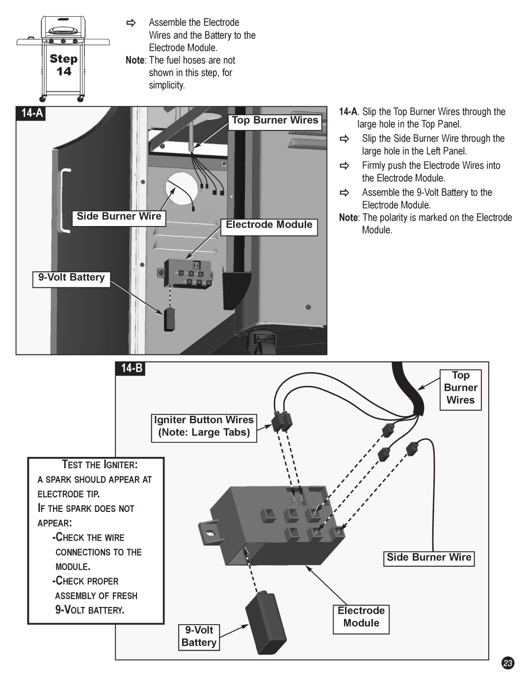 Coleman 5400 LP manual 14-A, 14-B 