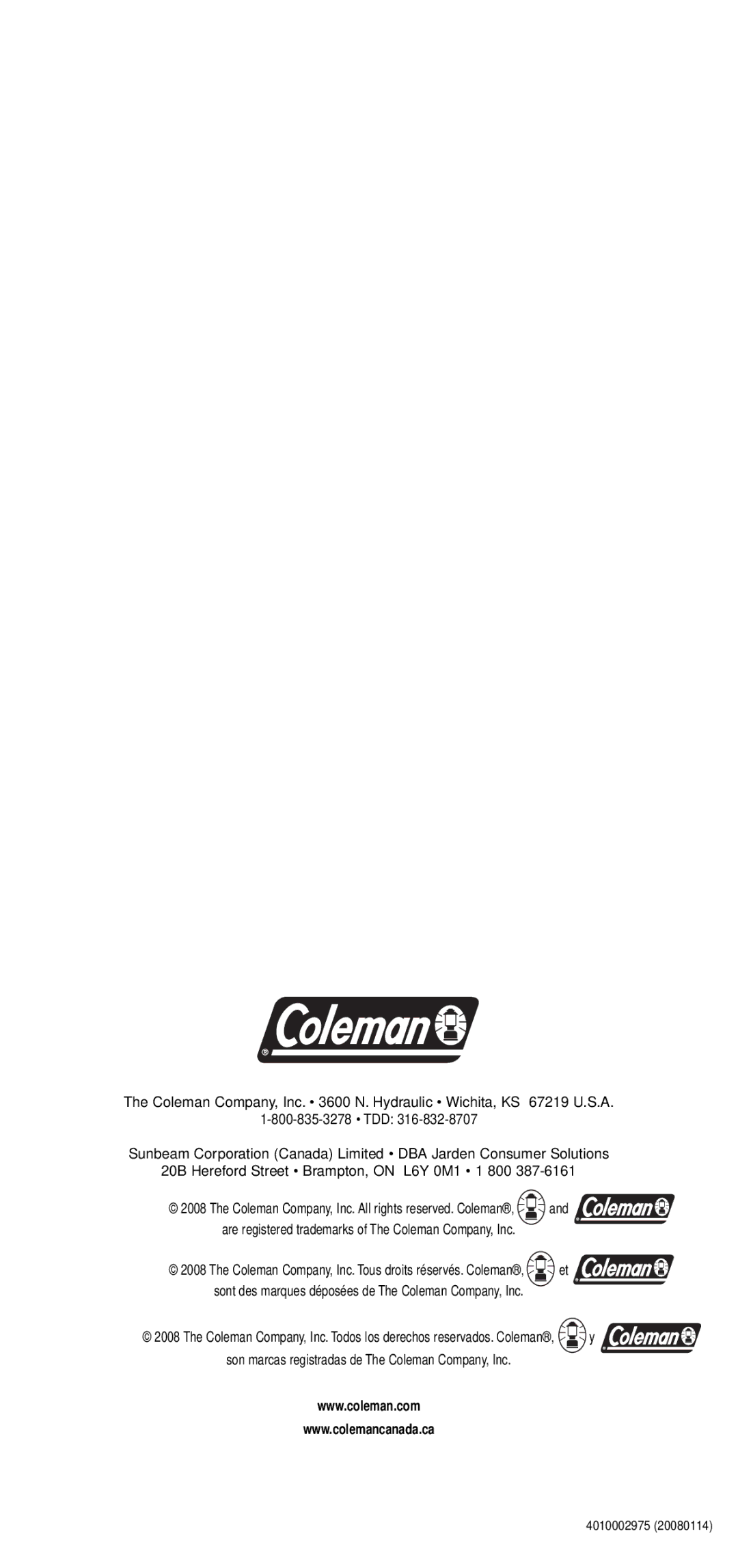 Coleman 5432A Series manual 