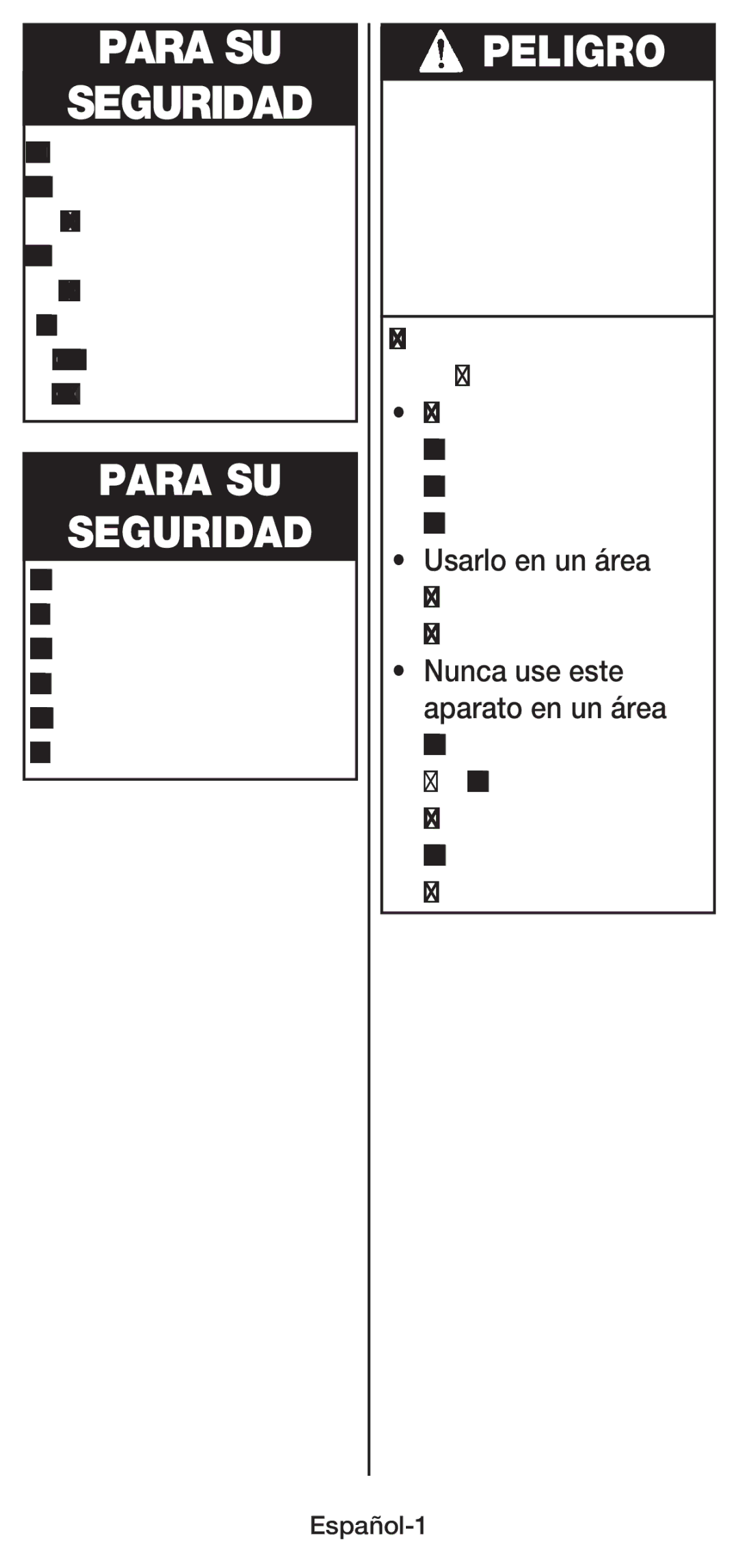 Coleman 5444 manual Para SU Seguridad, Español-1 