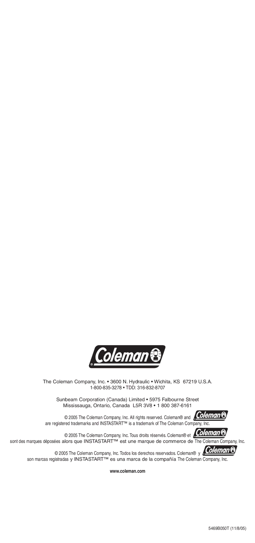 Coleman 5469A manual 