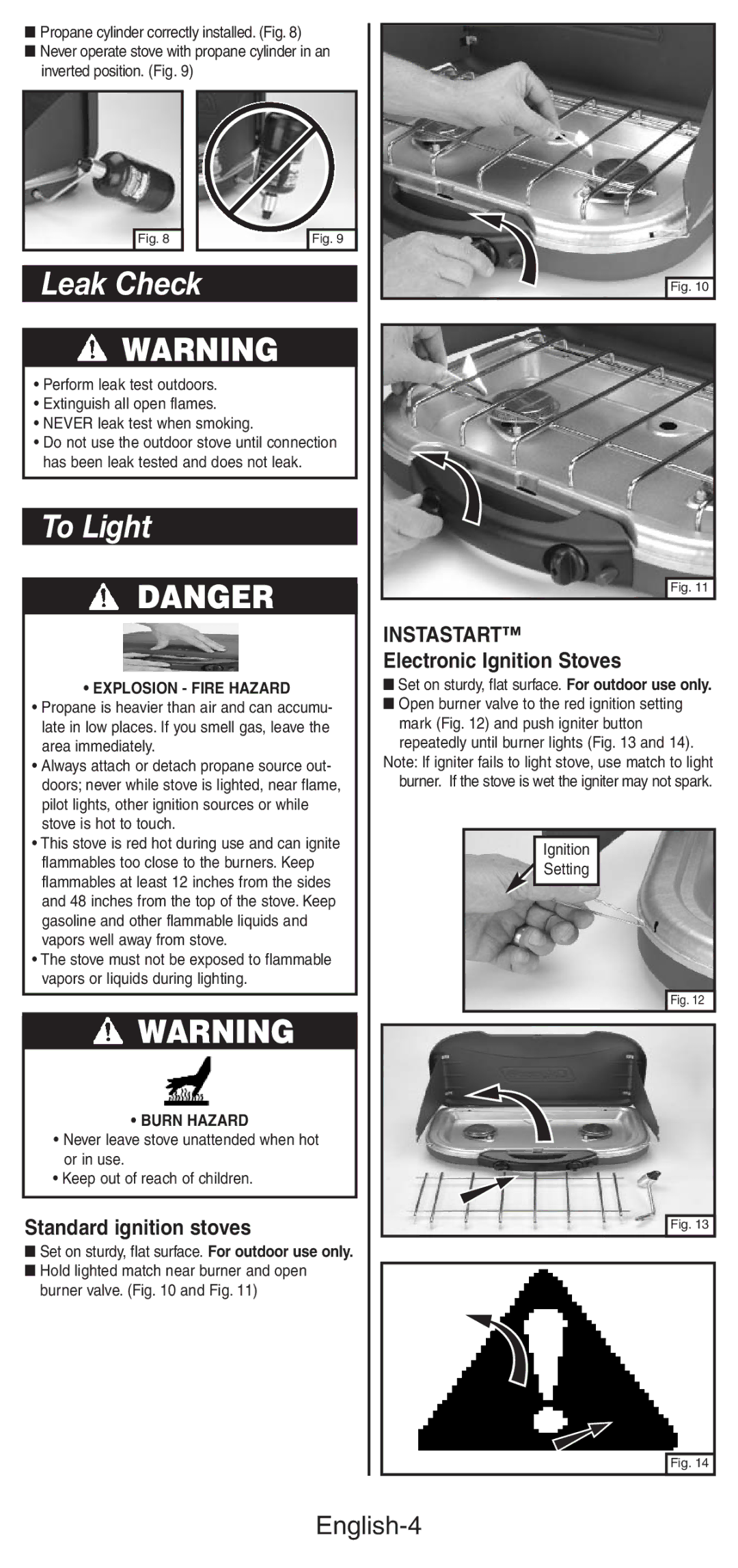 Coleman 5469A manual Leak Check, To Light, English-4 