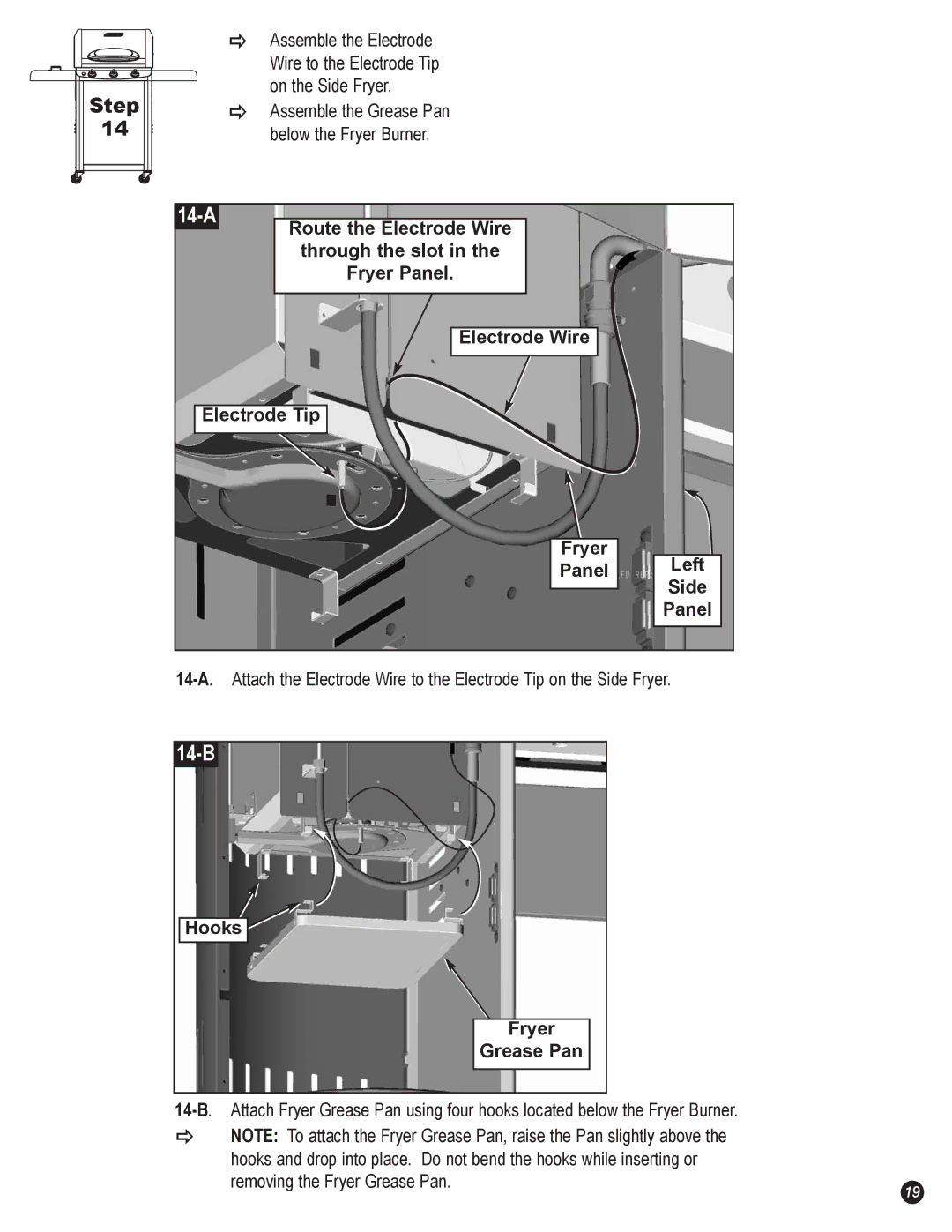 Coleman 5600 manual 14-A, 14-B, Hooks Fryer Grease Pan 