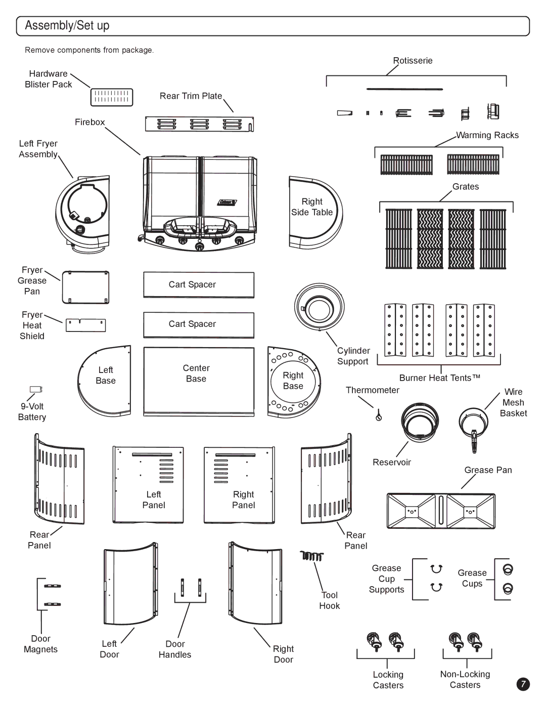 Coleman 5600 manual Assembly/Set up 