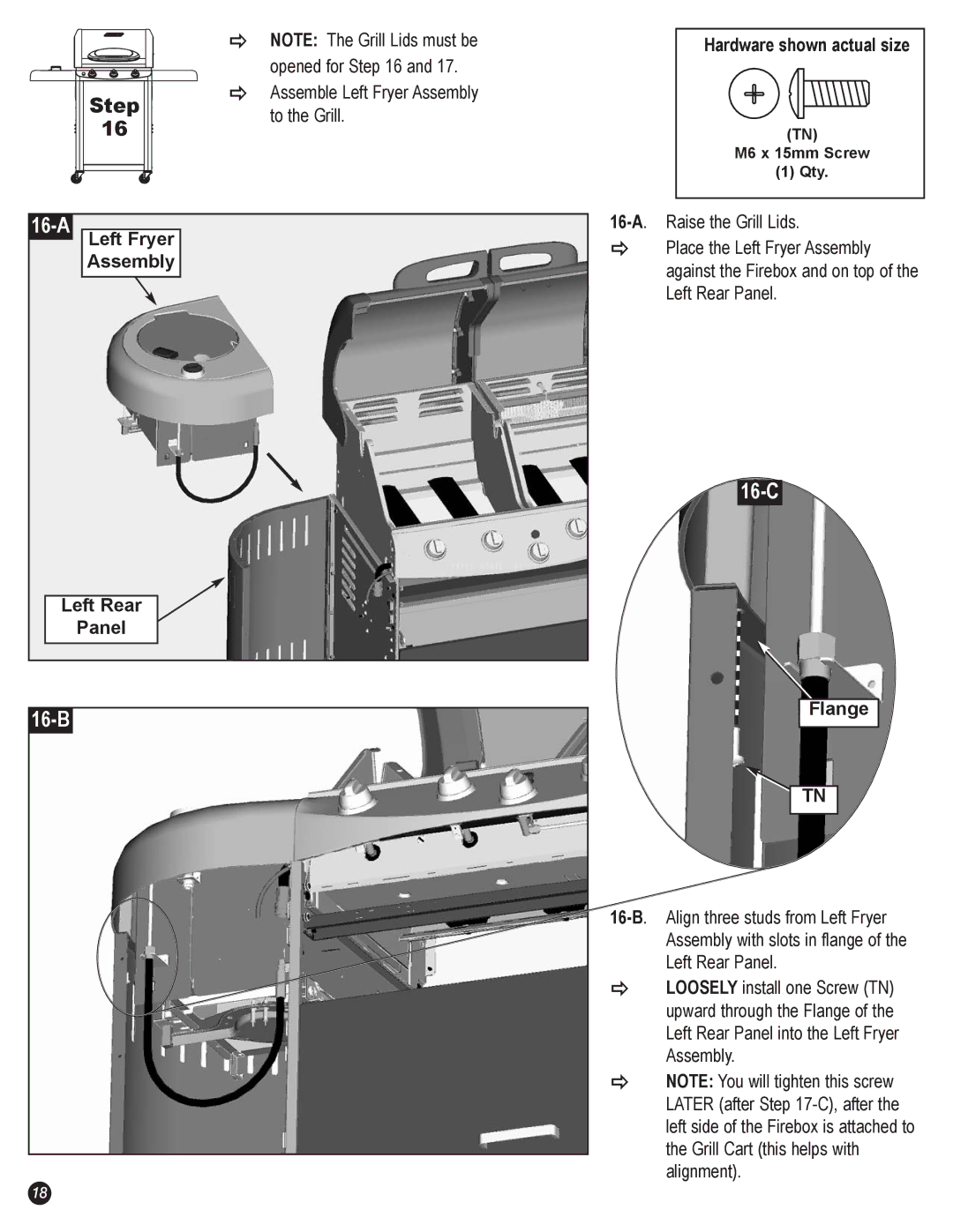 Coleman 7700 Series, 7700 LP Gas Series manual 16-B, 16-C, ALeft Fryer Assembly Left Rear Panel 