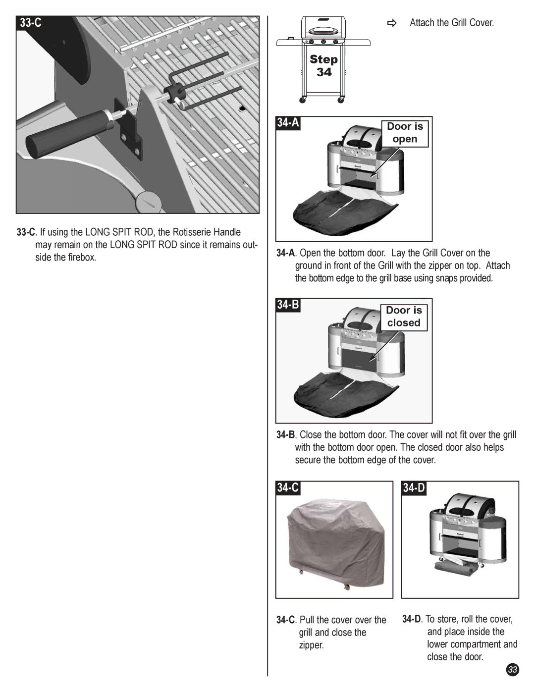 Coleman 7700 LP Gas Series, 7700 Series manual 33-C, 34-A, 34-B, 34-C34-D 