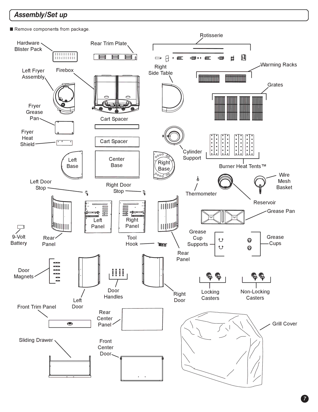 Coleman 7700 LP Gas Series, 7700 Series manual Assembly/Set up 