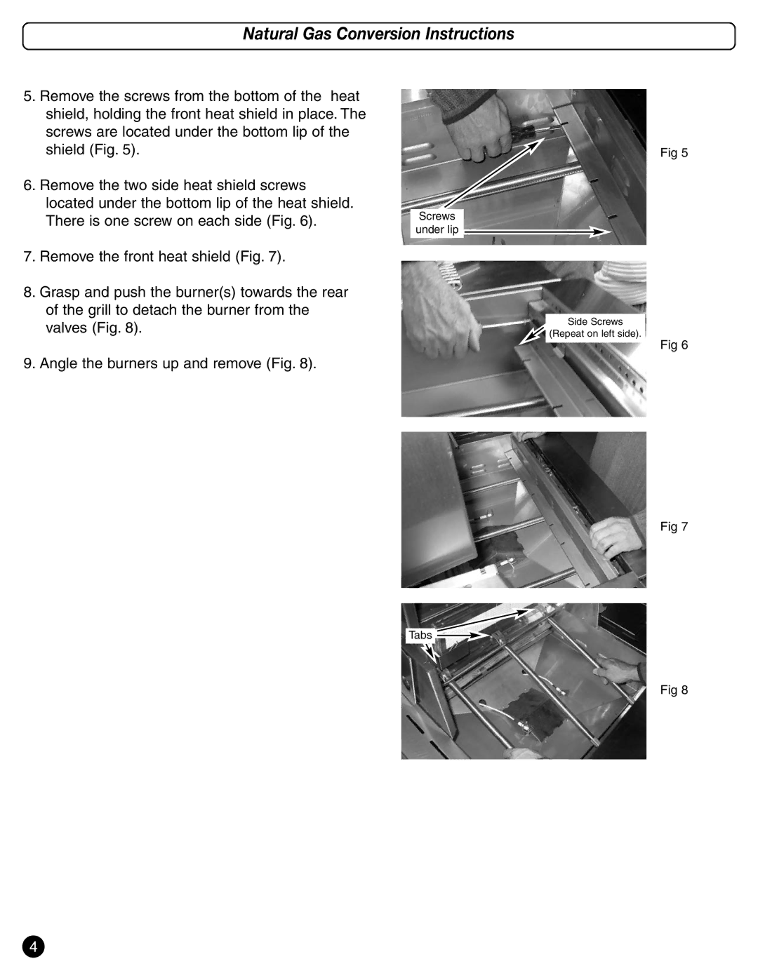 Coleman 8100 Series, 8200 Series system manual Screws Under lip 