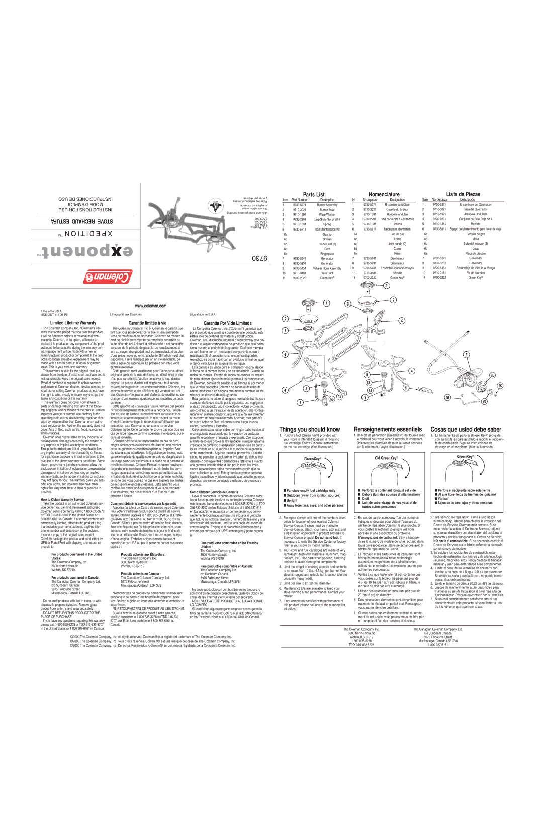 Coleman 9730 warranty Things you should know 