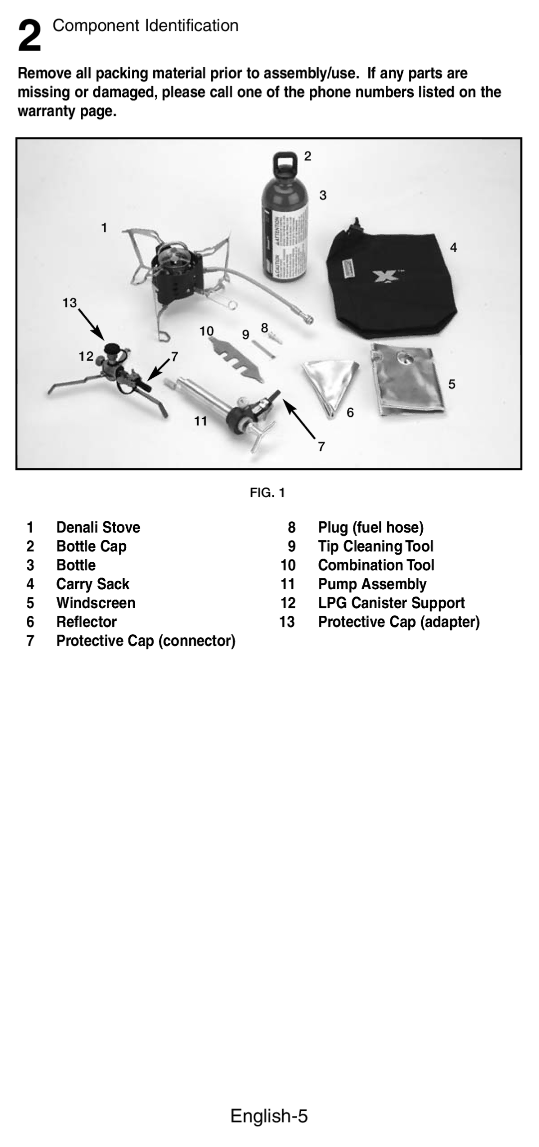 Coleman 9790 manual English-5, Component Identification 