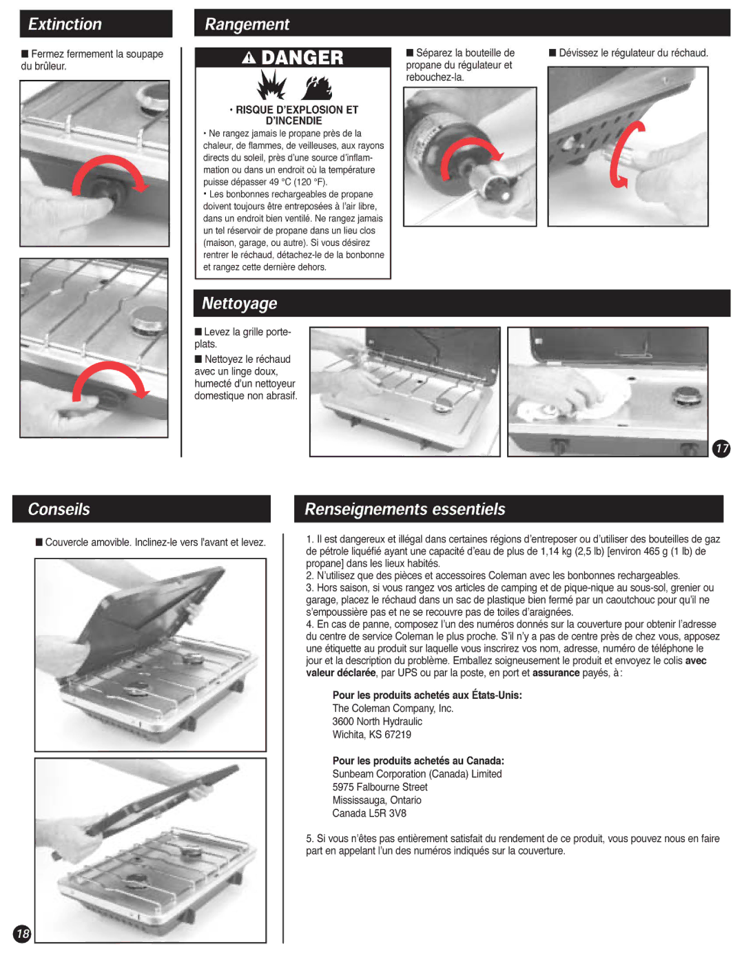 Coleman 9911 manual 