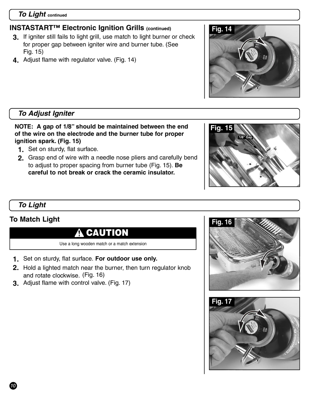 Coleman 9971-A50 instruction manual To Adjust Igniter, To Match Light 