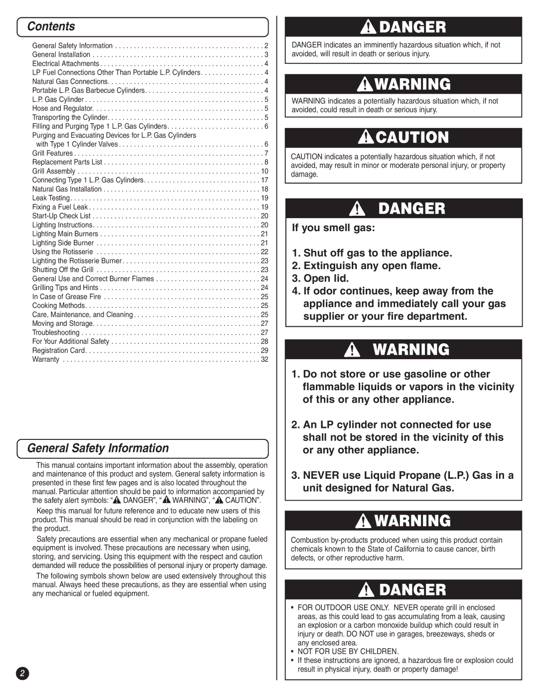 Coleman 9992-643 manual Contents 