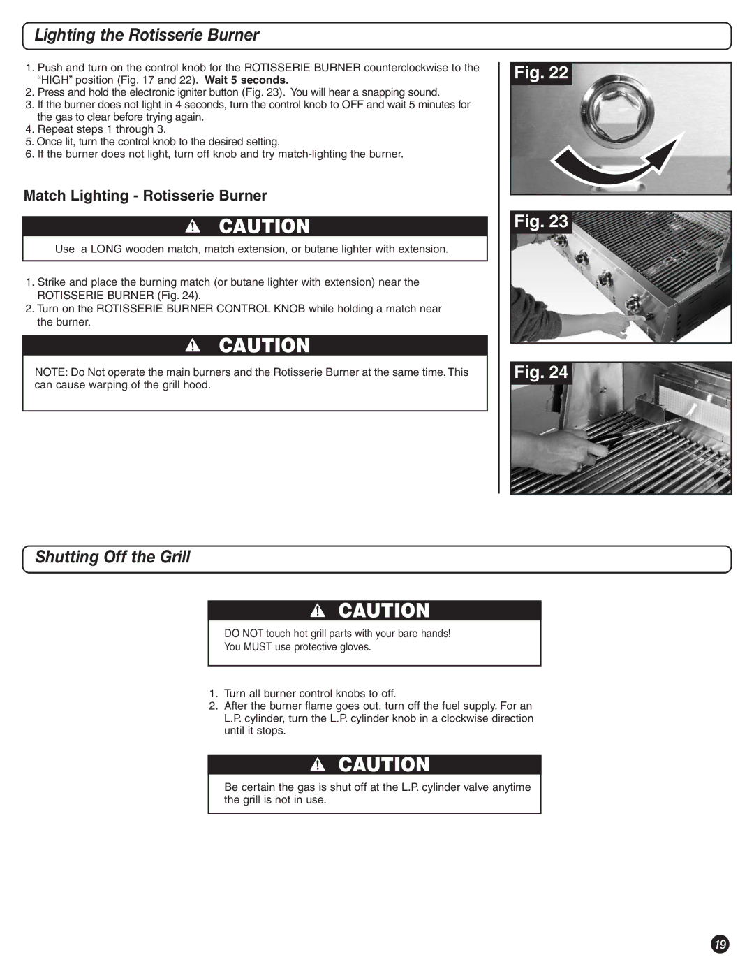 Coleman 8350 Series, 9992-648 Lighting the Rotisserie Burner, Shutting Off the Grill, Match Lighting Rotisserie Burner 