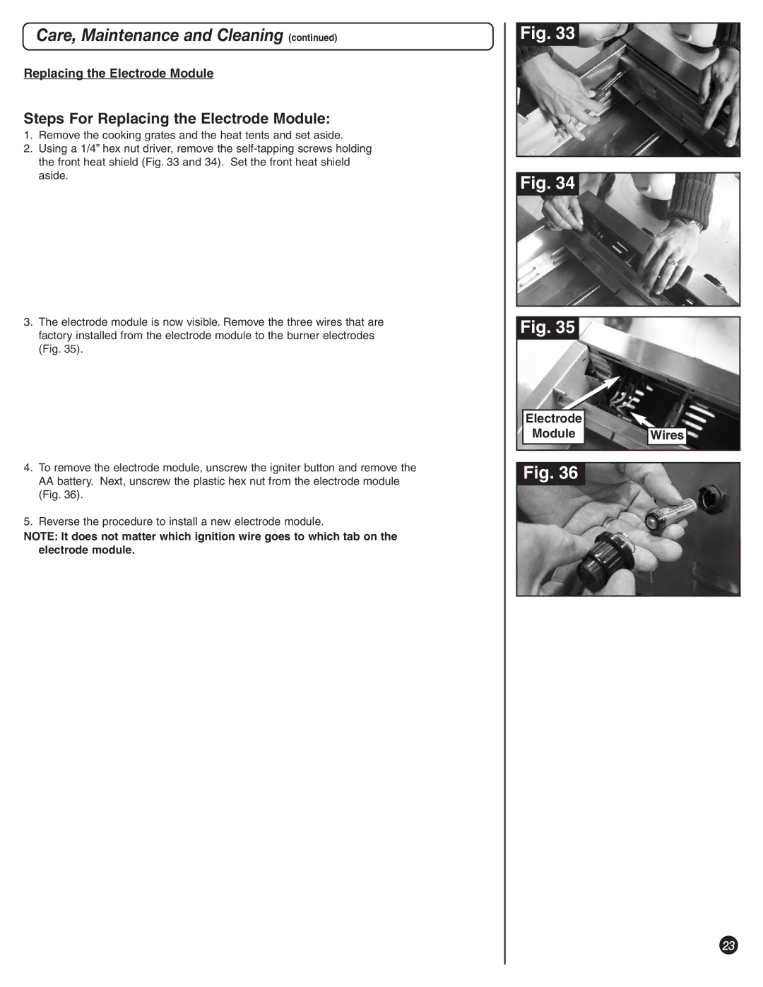 Coleman 8350 Series, 9992-648 manual Steps For Replacing the Electrode Module 