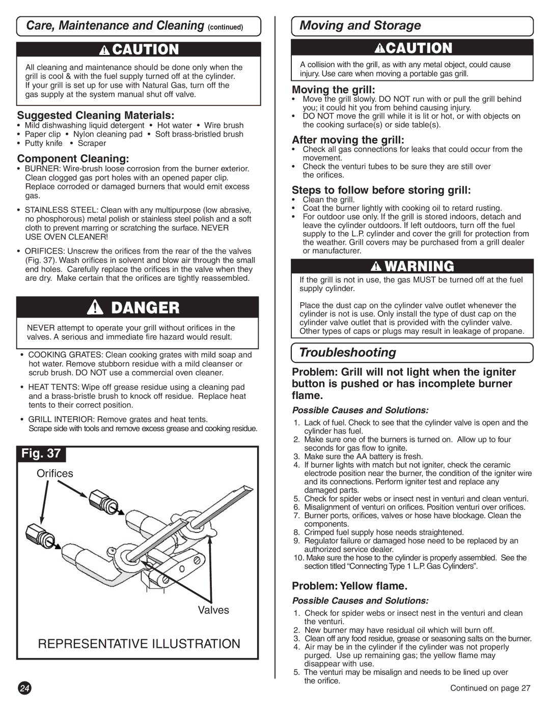 Coleman 9992-648, 8350 Series manual Moving and Storage, Troubleshooting 