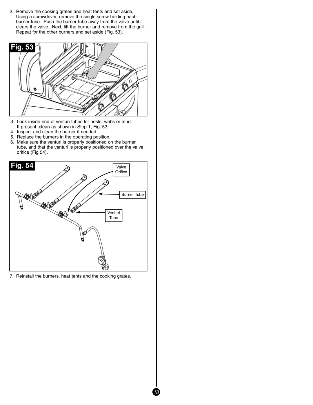 Coleman 9993 Series manual Reinstall the burners, heat tents and the cooking grates 