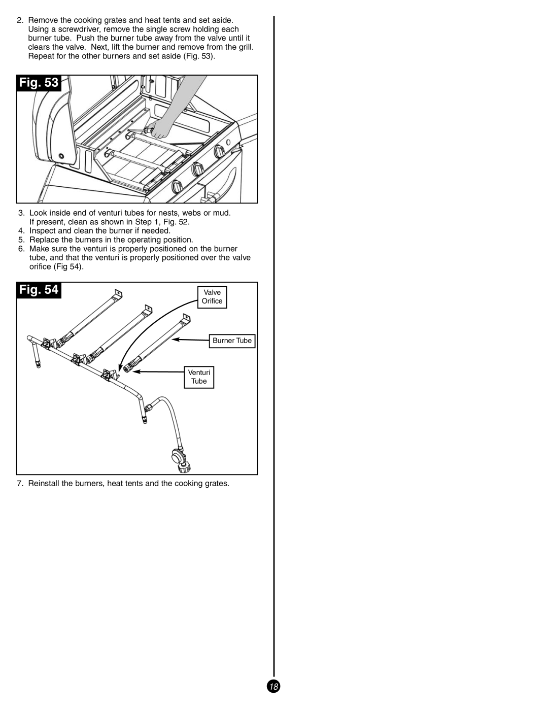 Coleman 9993 manual Reinstall the burners, heat tents and the cooking grates 