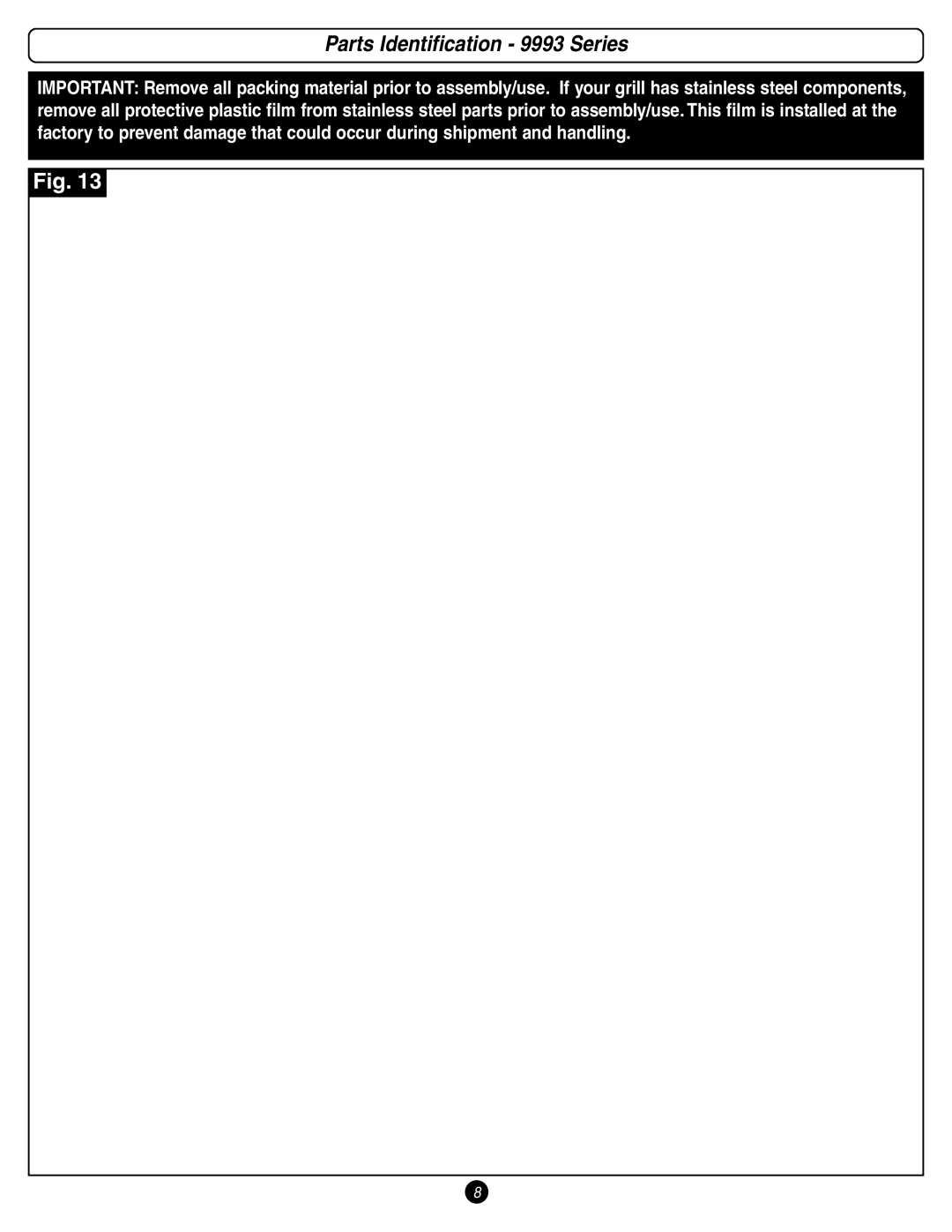 Coleman manual Parts Identification 9993 Series 