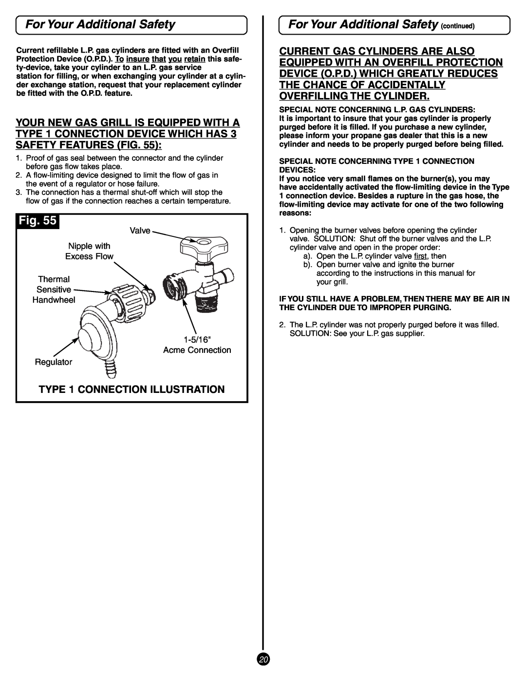 Coleman 9993 manual For Your Additional Safety continued, TYPE 1 CONNECTION ILLUSTRATION 