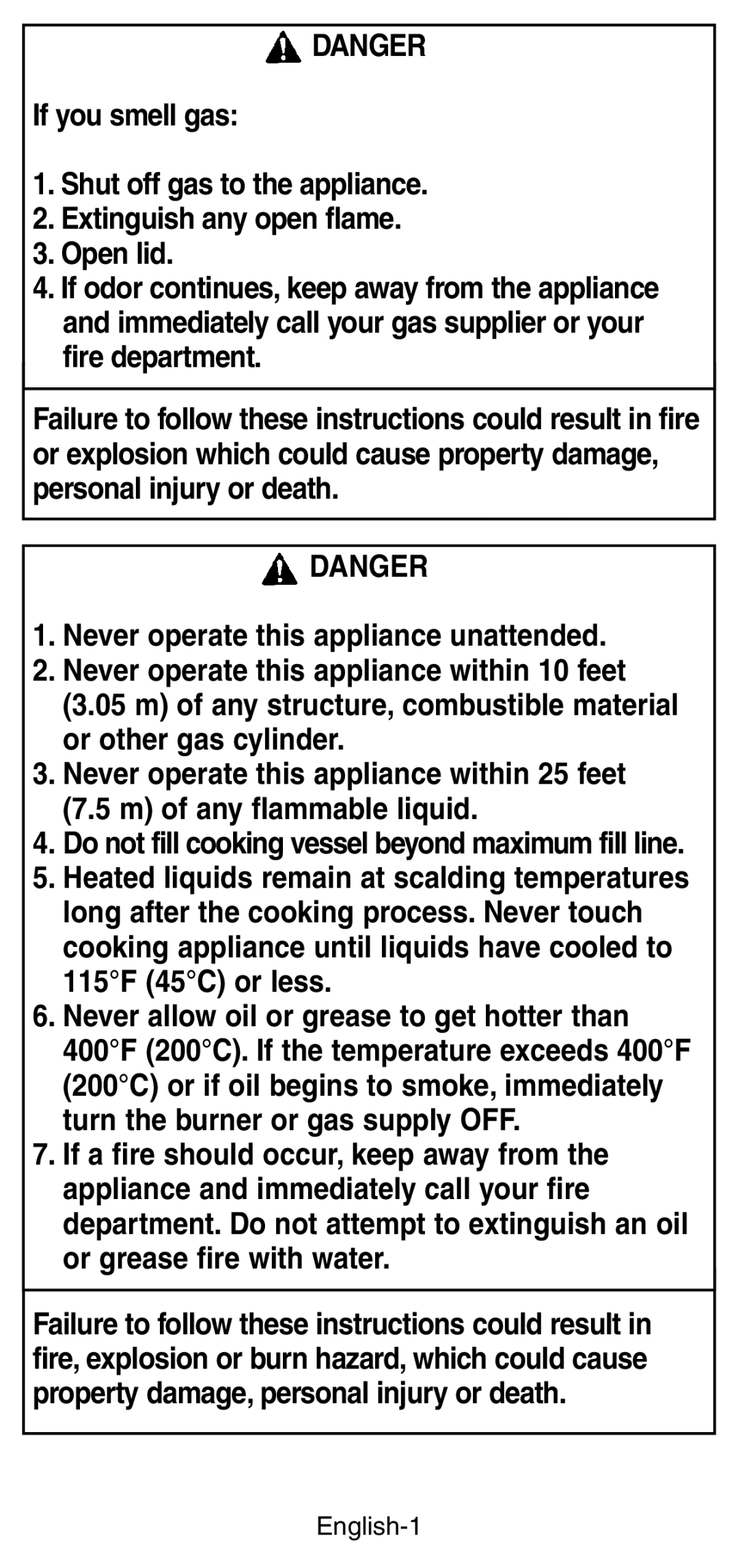 Coleman 9994 instruction manual English-1 