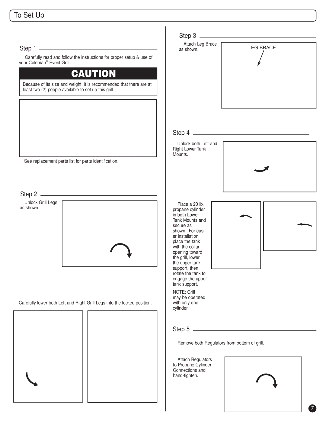 Coleman 9995A manual To Set Up, Step 