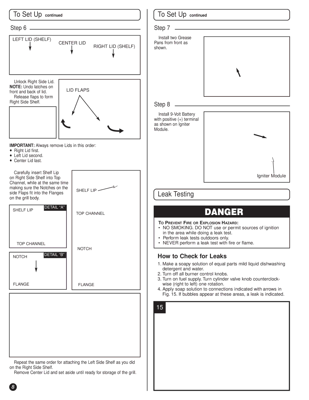 Coleman 9995A manual Leak Testing, How to Check for Leaks 