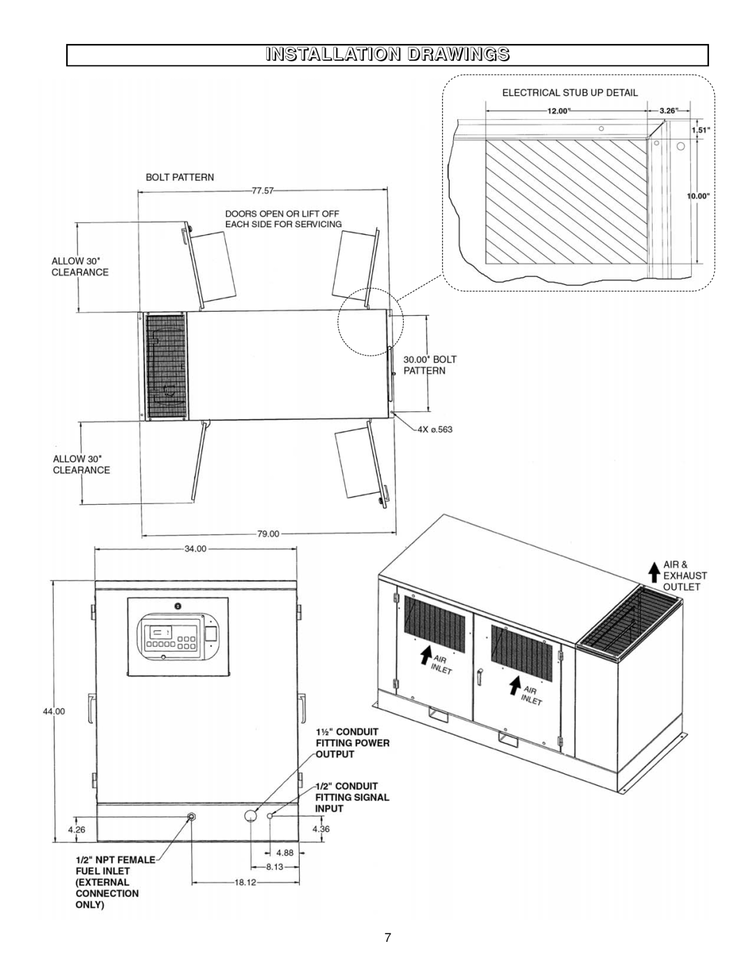 Coleman PM402511 owner manual Installation Drawings 