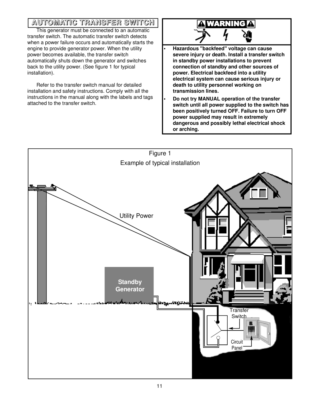 Coleman PM402511 owner manual Automatic Transfer Switch 