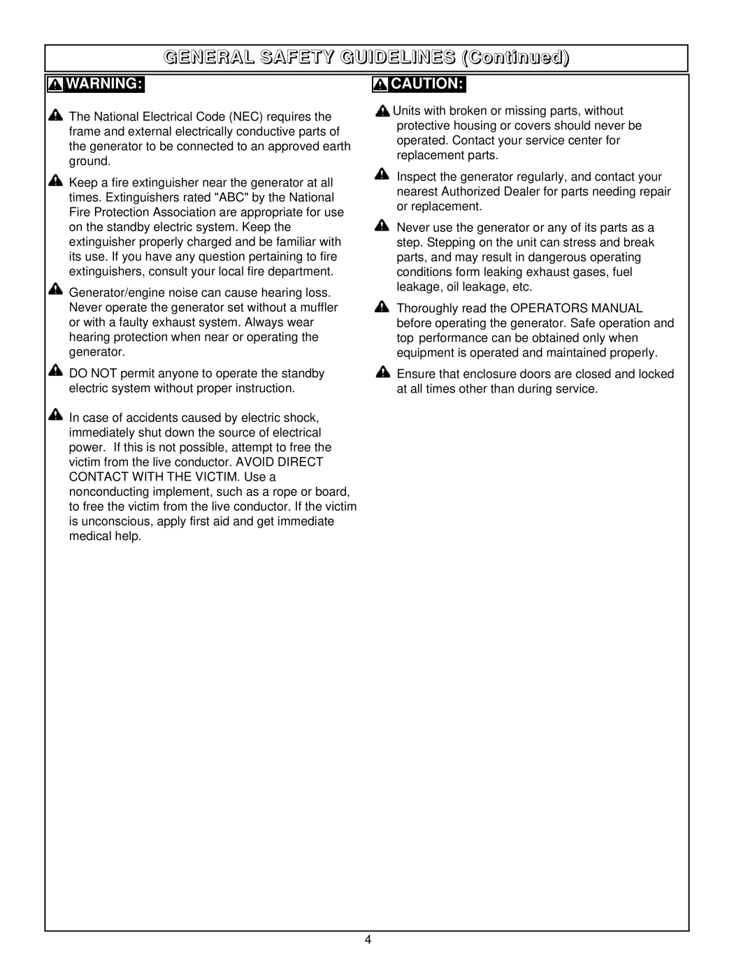 Coleman PM402511 owner manual General Safety Guidelines 