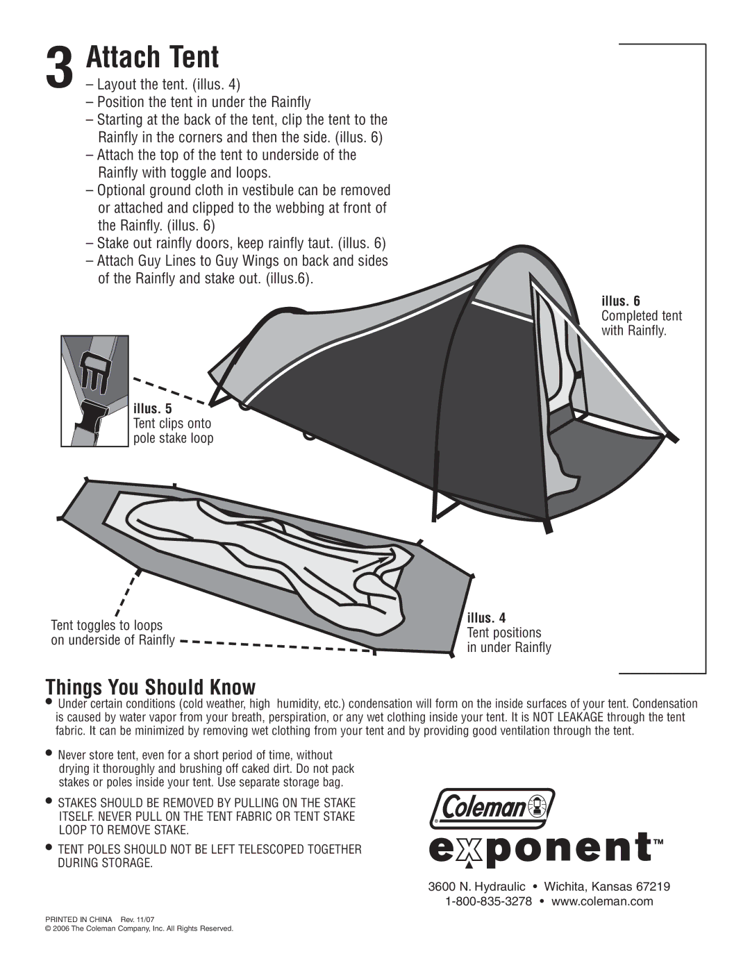 Coleman X2 manual Attach Tent, Things You Should Know 