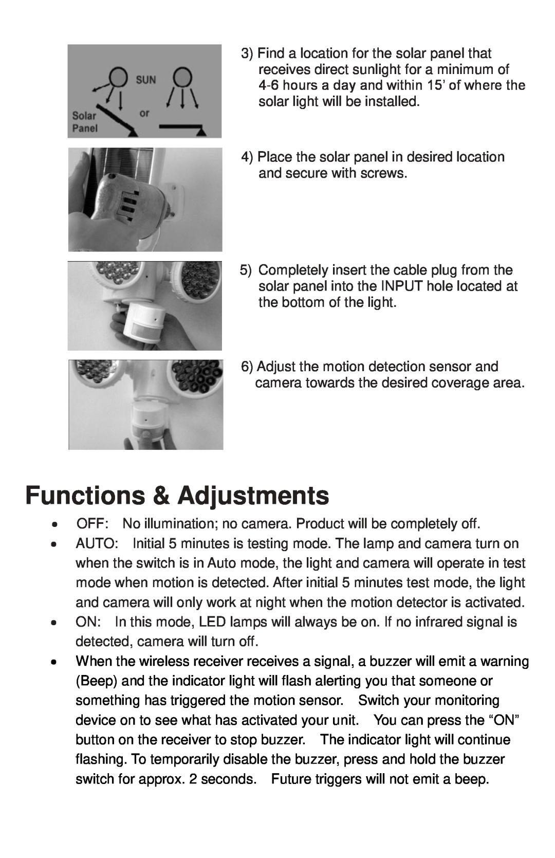 Coleman XP-2H38WC instruction manual Functions & Adjustments 