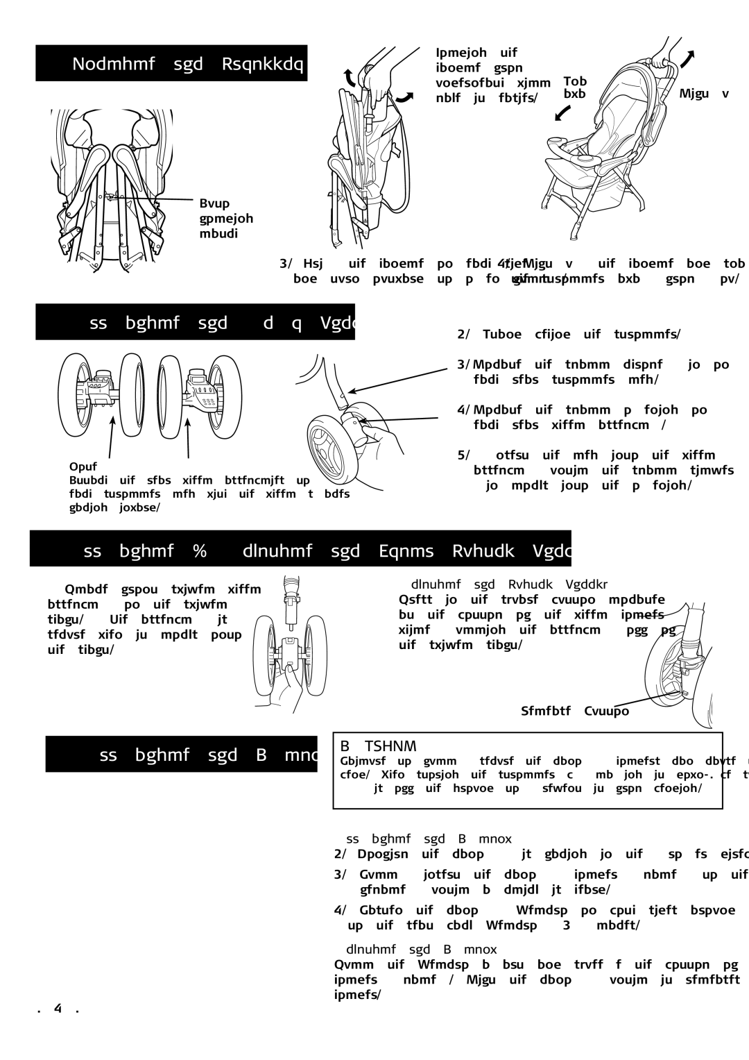 Combi 2680 instruction manual Opening the Stroller, Attaching the Rear Wheels, Attaching & Removing the Front Swivel Wheels 