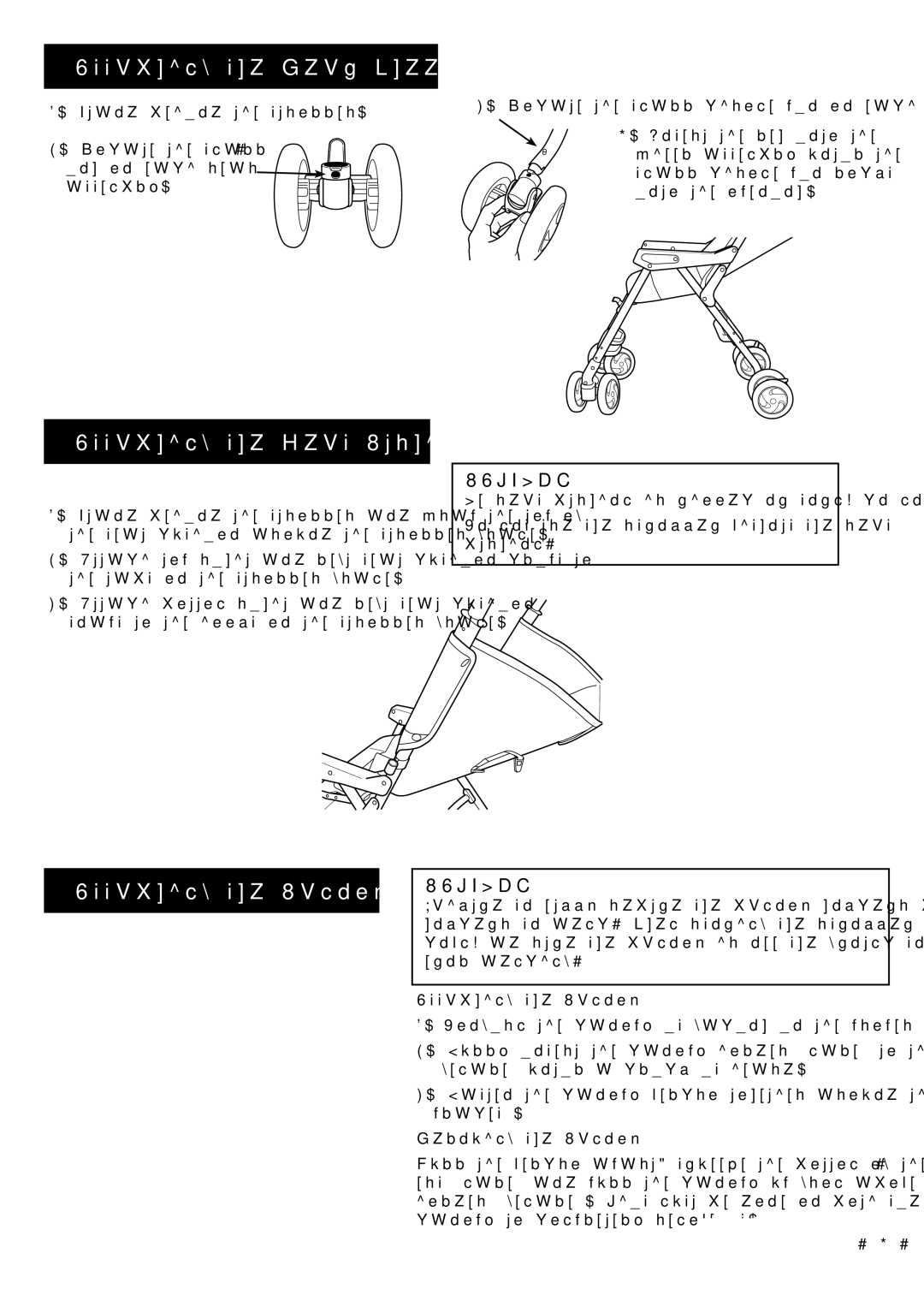 Combi 3210 instruction manual Attaching the Rear Wheels, Attaching the Seat Cushion, Attaching the Canopy 