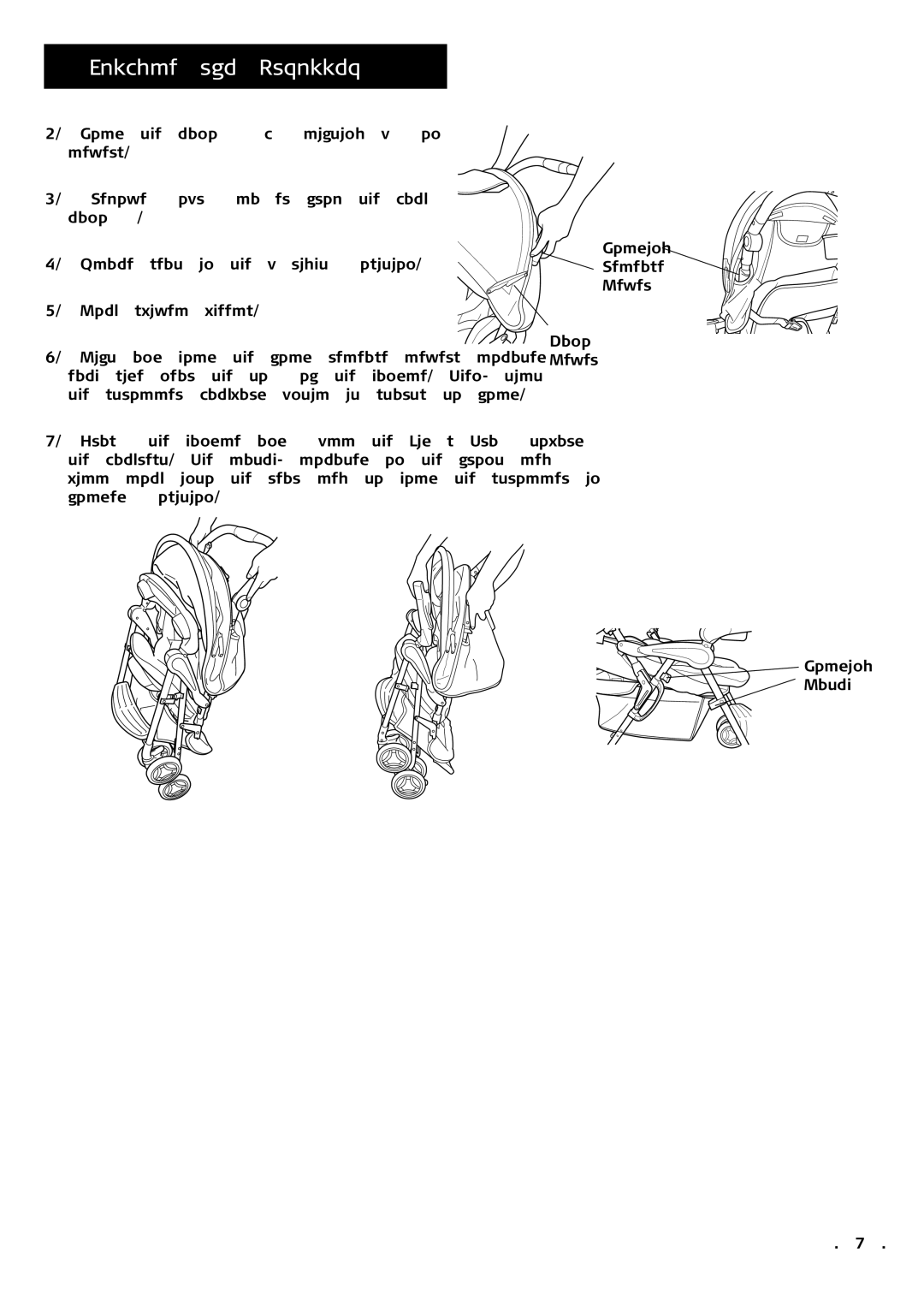 Combi 4010 instruction manual Folding the Stroller 