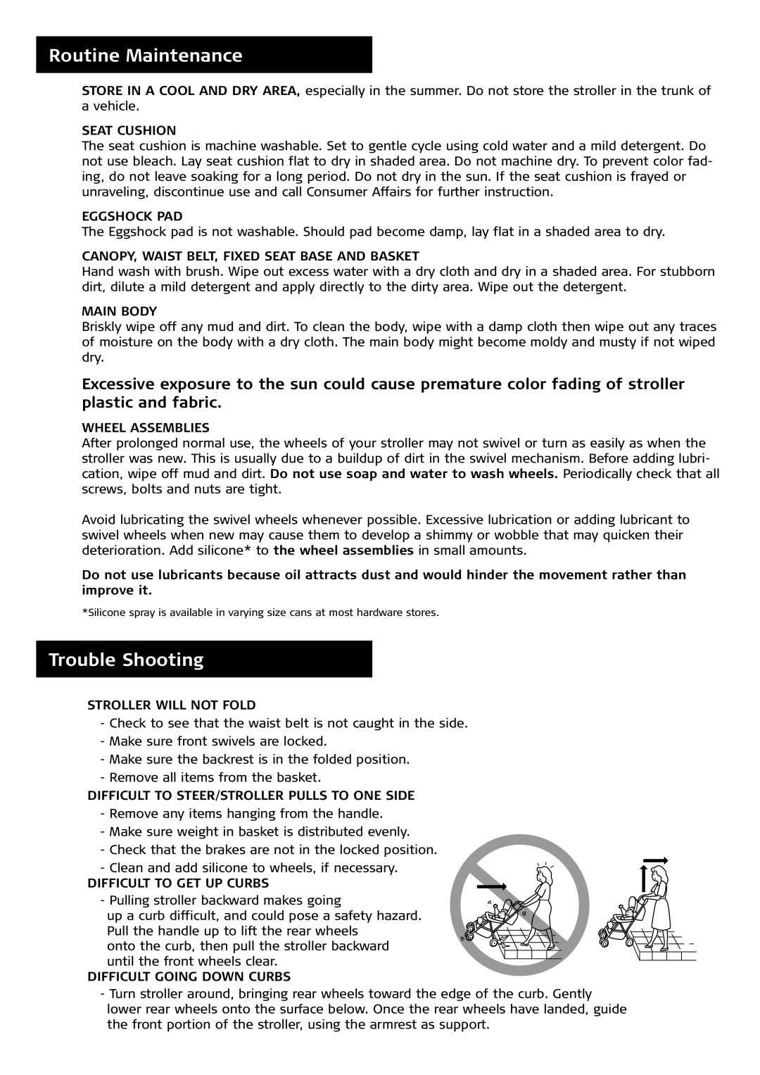 Combi 7100 Series instruction manual Routine Maintenance, Trouble Shooting 