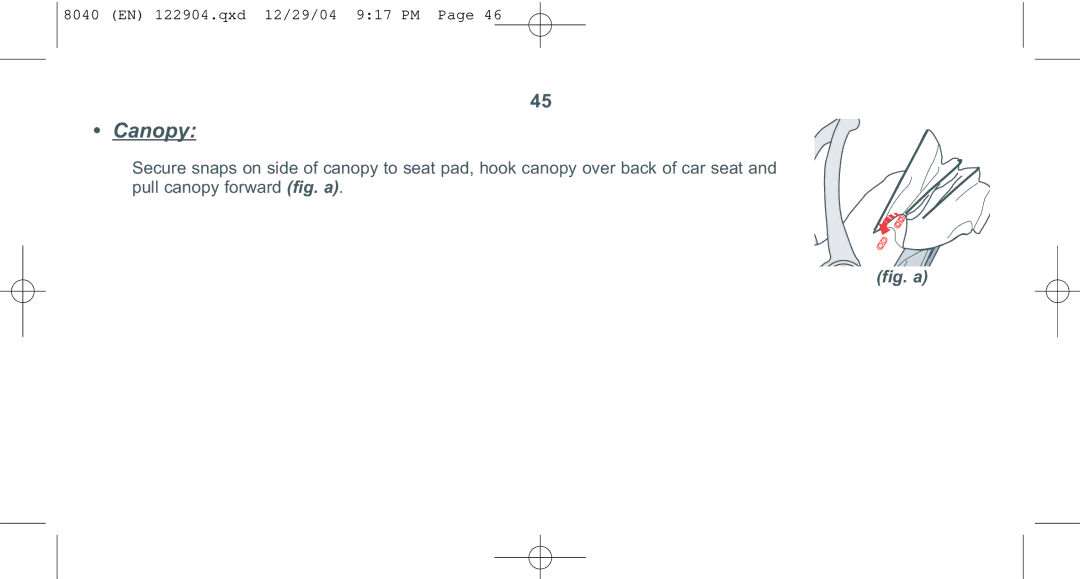 Combi 8040 instruction manual Canopy 