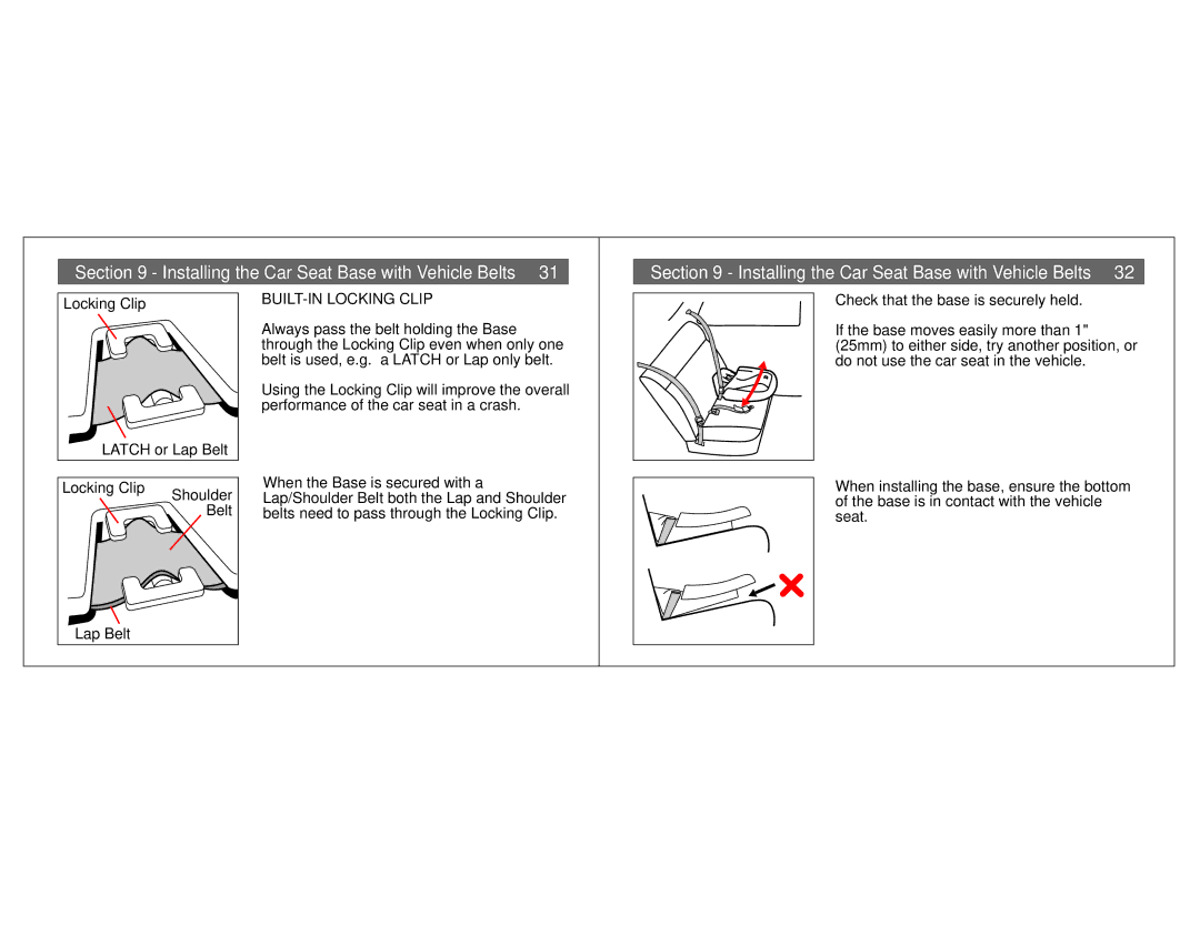 Combi Centre EX 8086, Centre ST 8065, Centre DX 8074 instruction manual BUILT-IN Locking Clip 