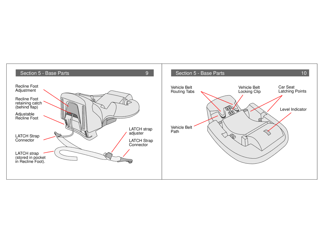 Combi Centre ST 8065, Centre DX 8074, Centre EX 8086 instruction manual Base Parts 