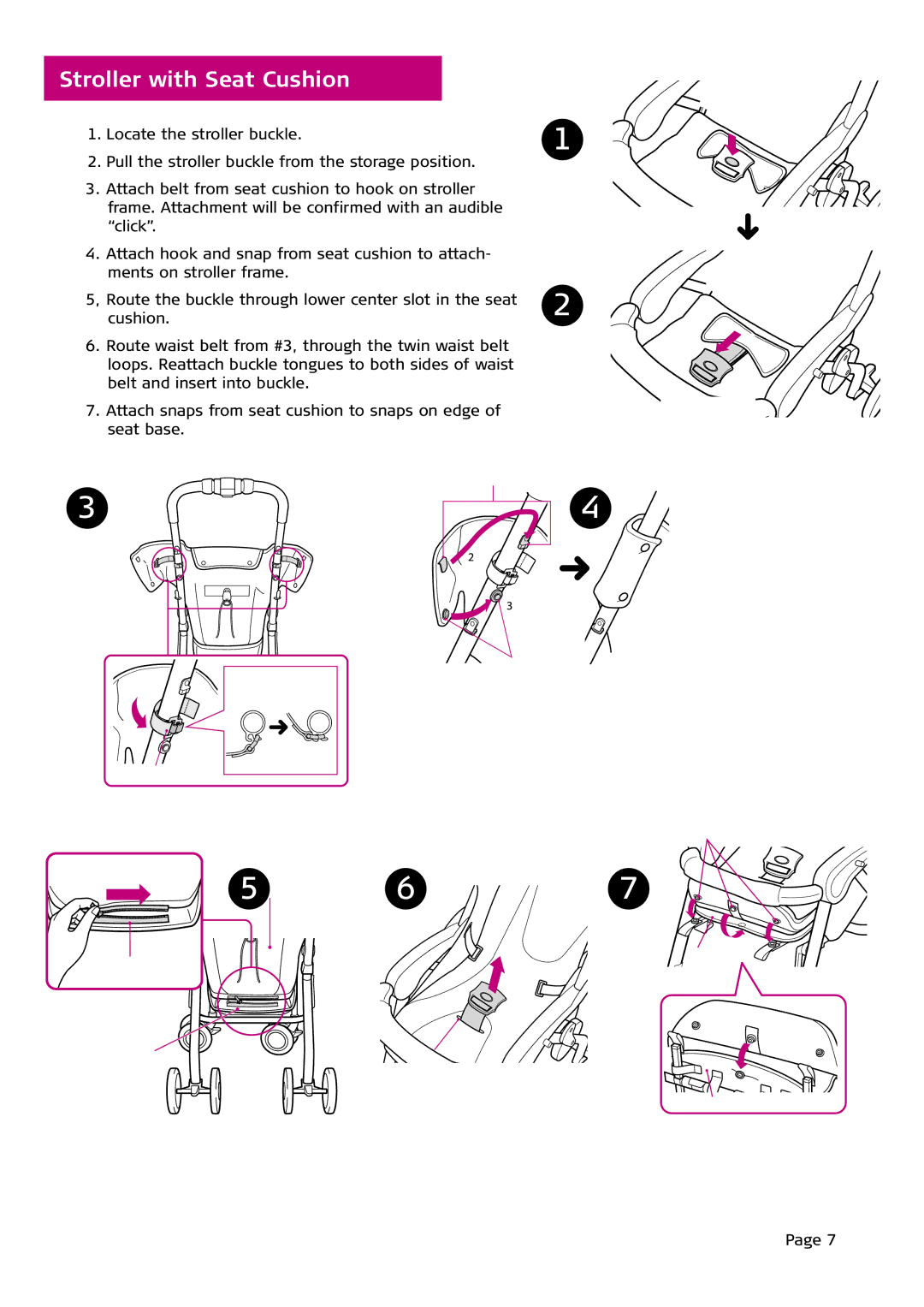 Combi DK-5 4050 instruction manual Stroller with Seat Cushion 