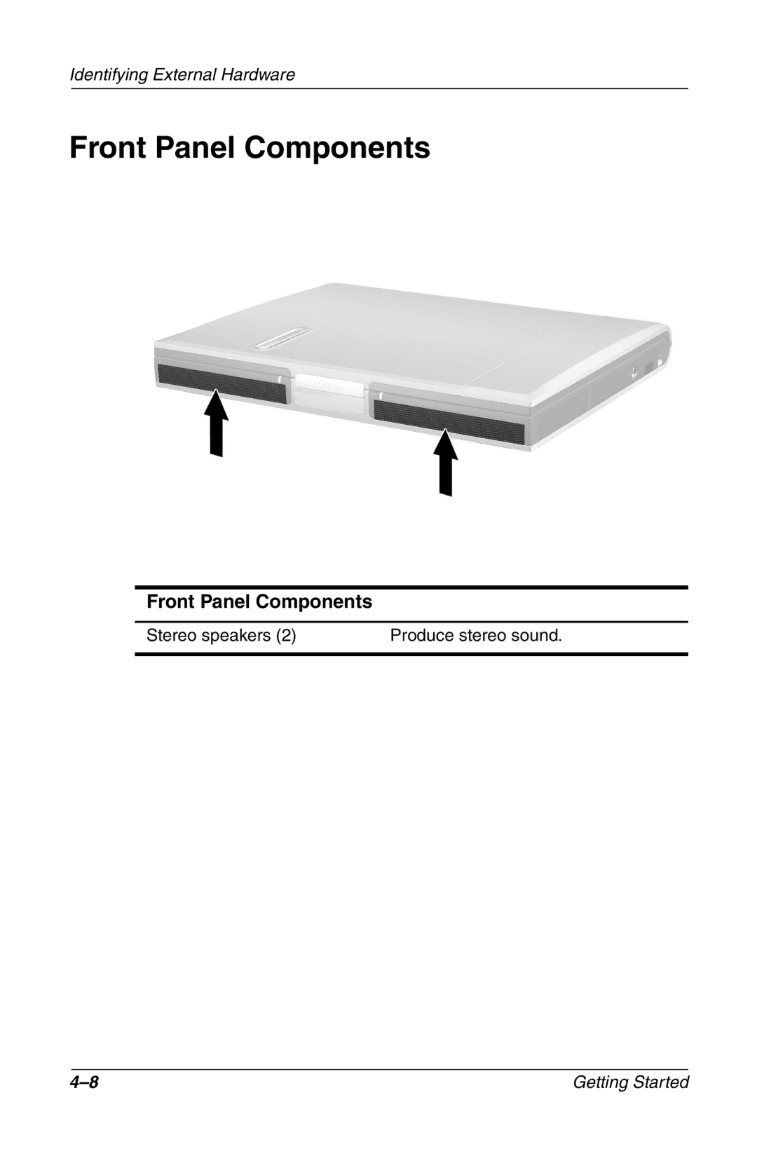 Compac Industries 272637-001 manual Front Panel Components 