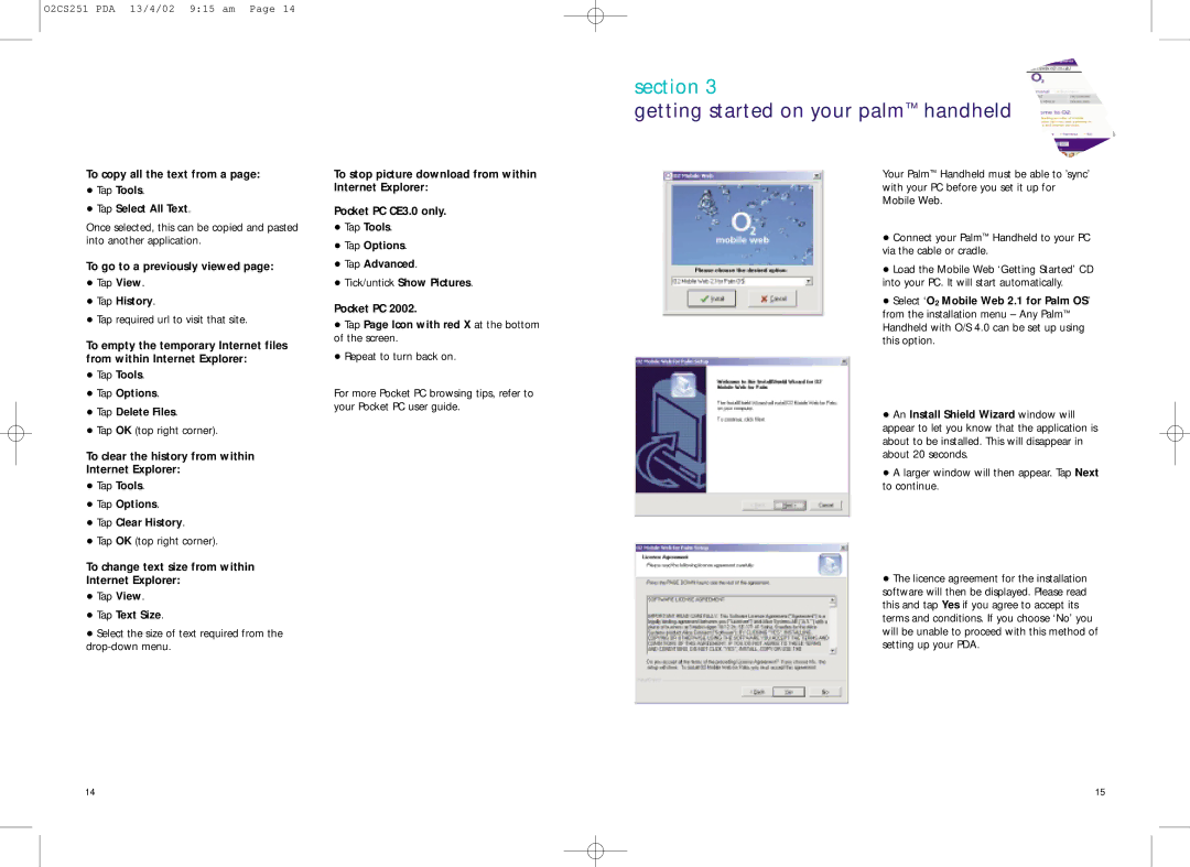 Compaq 02CS251 manual Getting started on your palm handheld 