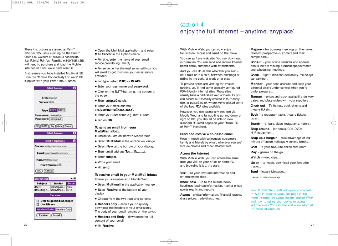 Compaq 02CS251 manual Enjoy the full internet anytime, anyplace 