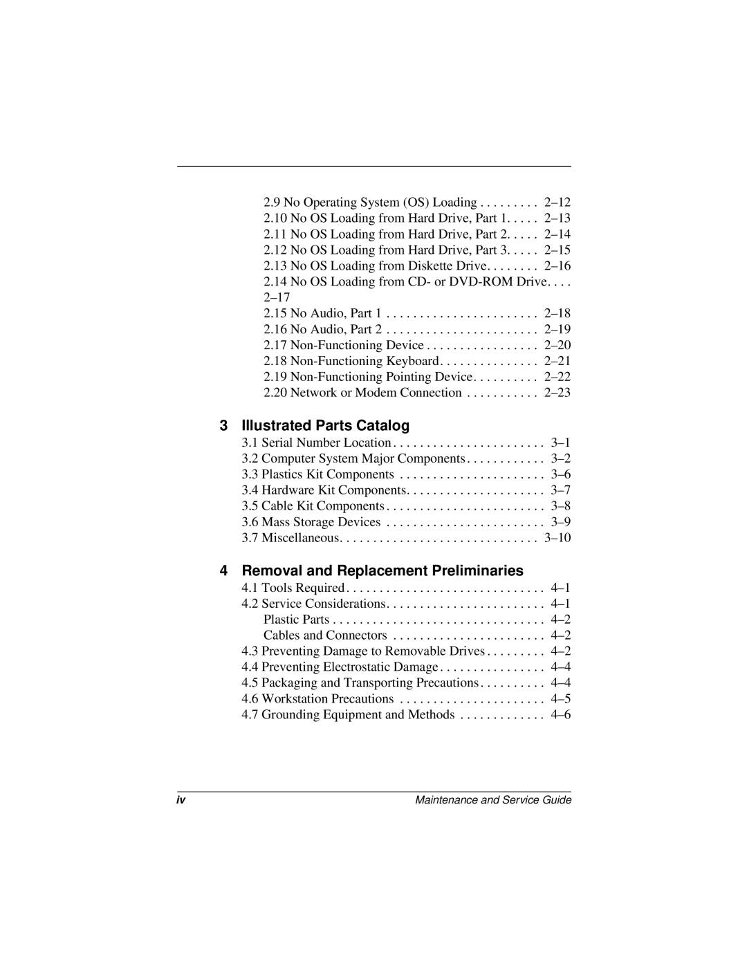 Compaq 110 manual Illustrated Parts Catalog 