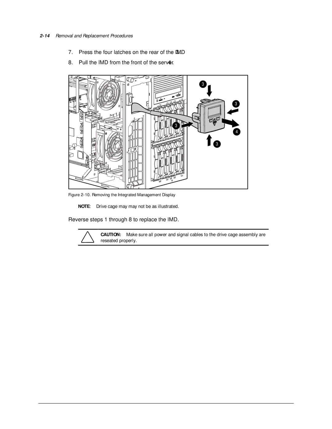 Compaq 113803-001 manual 14Removal and Replacement Procedures 