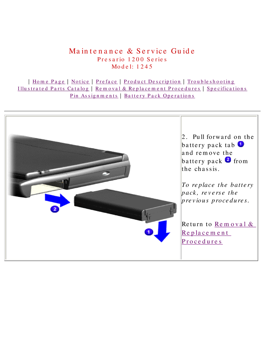 Compaq 1245 specifications Replacement Procedures 