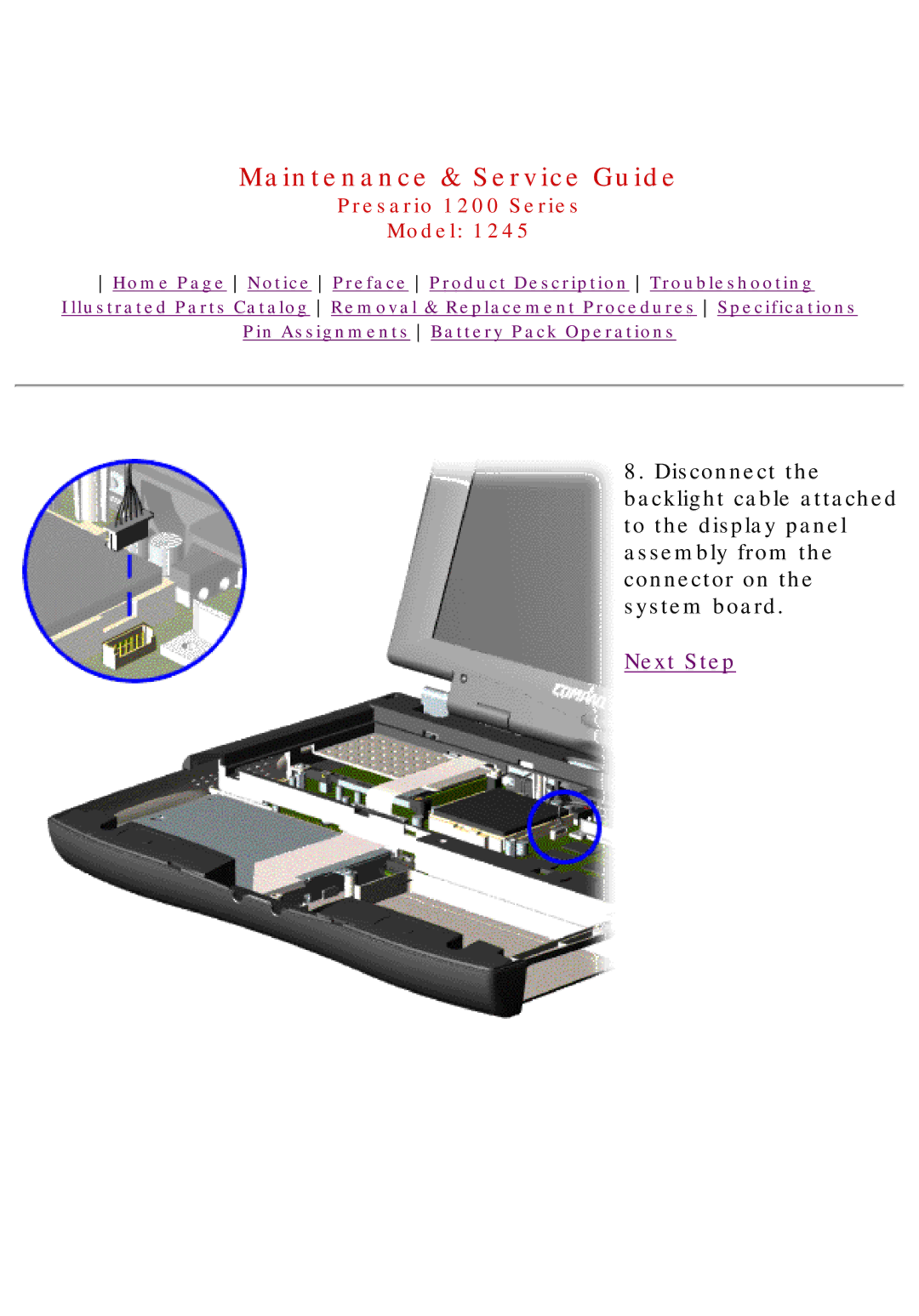 Compaq 1245 specifications Maintenance & Service Guide 