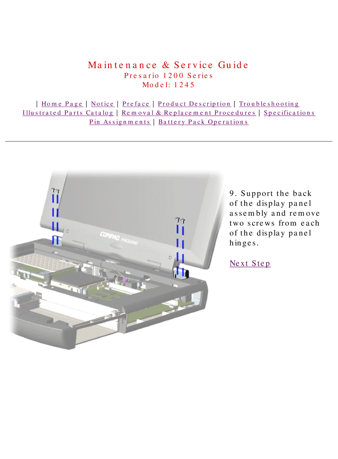 Compaq 1245 specifications Maintenance & Service Guide 