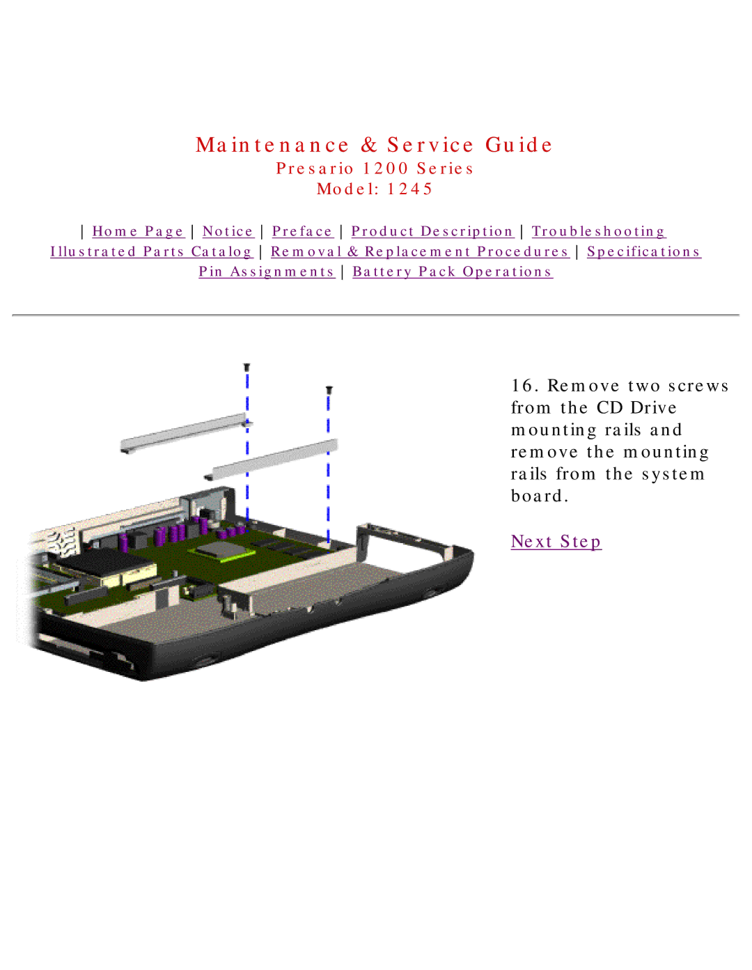 Compaq 1245 specifications Maintenance & Service Guide 