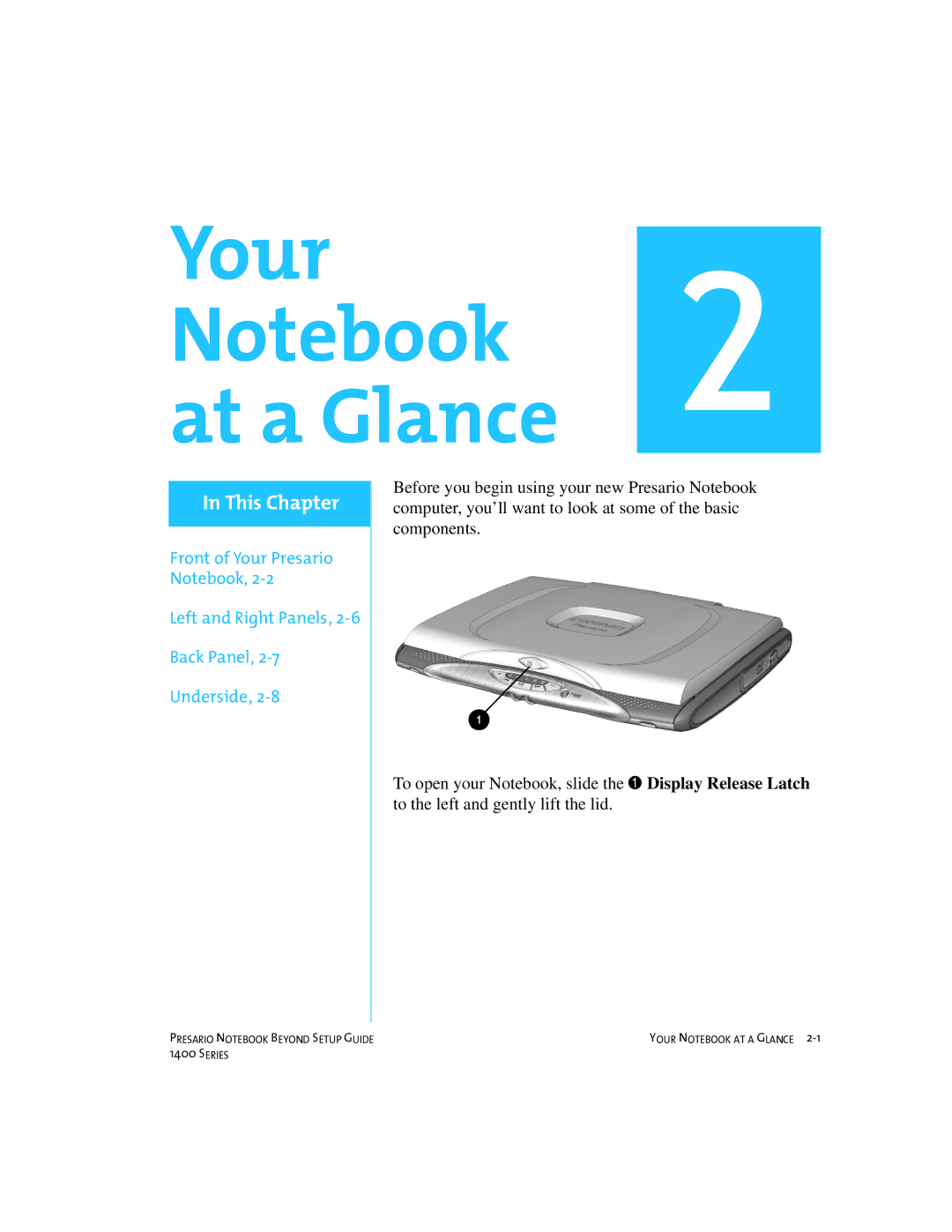 Compaq 1400 manual Your At a Glance 